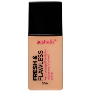 Clearance Australis Fresh & Flawless Foundation 30ml - Latte - GlowEssence Care - Embrace the Essence of Radiance with Premium Skincare Solutions