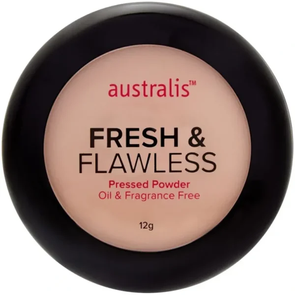 Clearance Australis Fresh & Flawless Pressed Powder 11g - Medium Tan - GlowEssence Care - Embrace the Essence of Radiance with Premium Skincare Solutions