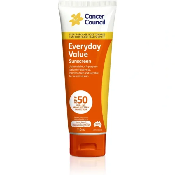 Store Cancer Council Everyday Value Sunscreen SPF50 110ml - GlowEssence Care - Embrace the Essence of Radiance with Premium Skincare Solutions