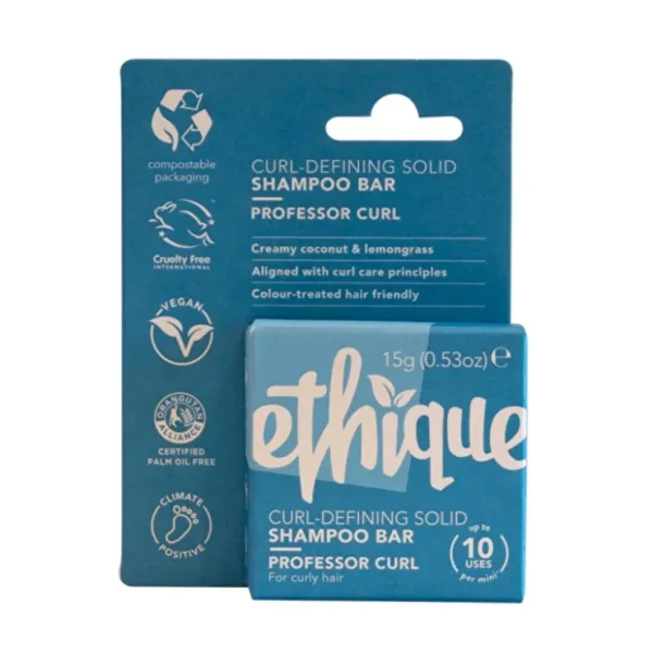 Hair-care*Ethique Bar Shampoo Curl-Defining Professor Curl (For Curly Hair) 15g - GlowEssence Care - Embrace the Essence of Radiance with Premium Skincare Solutions