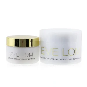 Complexion-care*Eve Lom Begin & End Ornament Travel Set: Cleansing Oil Capsules 7x1.25ml/0.04oz + Moisture Cream 8ml/0.26oz 2pcs - GlowEssence Care - Embrace the Essence of Radiance with Premium Skincare Solutions
