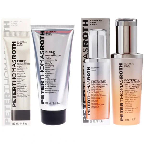 Shop Firmx Peeling Gel and Potent-C Power Serum Kit by Peter Thomas Roth for Unisex - 2 Pc Kit 3.4oz Gel, 1oz Serum - GlowEssence Care - Embrace the Essence of Radiance with Premium Skincare Solutions