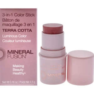 Online 3-In-1 Color Stick - Terra Cotta by Mineral Fusion for Women - 0.16 oz Makeup - GlowEssence Care - Embrace the Essence of Radiance with Premium Skincare Solutions