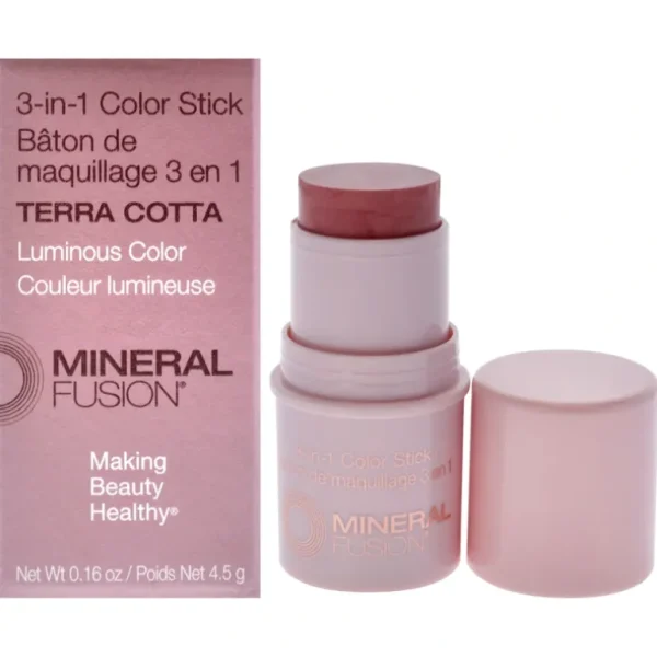 Online 3-In-1 Color Stick - Terra Cotta by Mineral Fusion for Women - 0.16 oz Makeup - GlowEssence Care - Embrace the Essence of Radiance with Premium Skincare Solutions