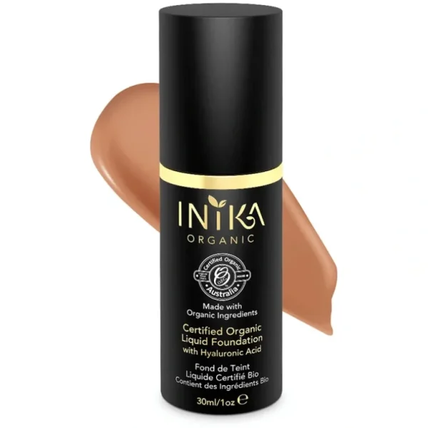 Shop Inika Organic Liquid Foundation 30ml - Tan - GlowEssence Care - Embrace the Essence of Radiance with Premium Skincare Solutions
