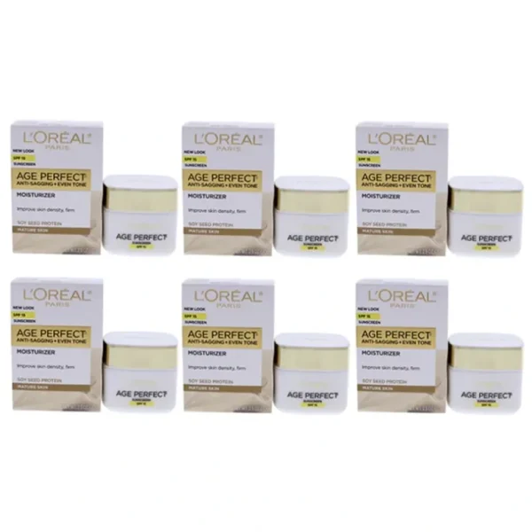 Sale L'Oreal Age Perfect Day Cream SPF 15 by LOreal Professional for Unisex - 2.5 oz Cream - Pack of 6 - GlowEssence Care - Embrace the Essence of Radiance with Premium Skincare Solutions