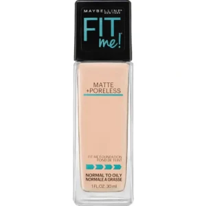 New Maybelline Fit Me! Matte + Poreless Foundation 30ml Natural Ivory - GlowEssence Care - Embrace the Essence of Radiance with Premium Skincare Solutions