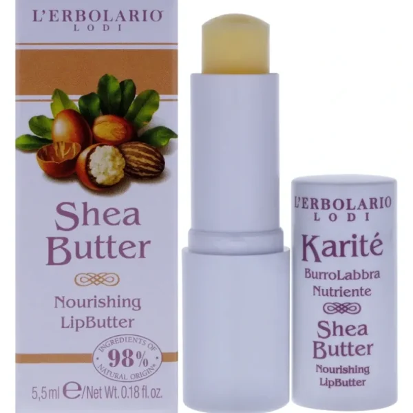Beauty<Nourishing Lips Butter - Shea Butter by LErbolario for Women - 0.18 oz Lip Balm - GlowEssence Care - Embrace the Essence of Radiance with Premium Skincare Solutions