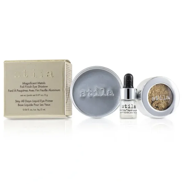Outlet Stila Magnificent Metals Foil Finish Eye Shadow With Mini Stay All Day Liquid Eye Primer - Gilded Gold 2pcs - GlowEssence Care - Embrace the Essence of Radiance with Premium Skincare Solutions