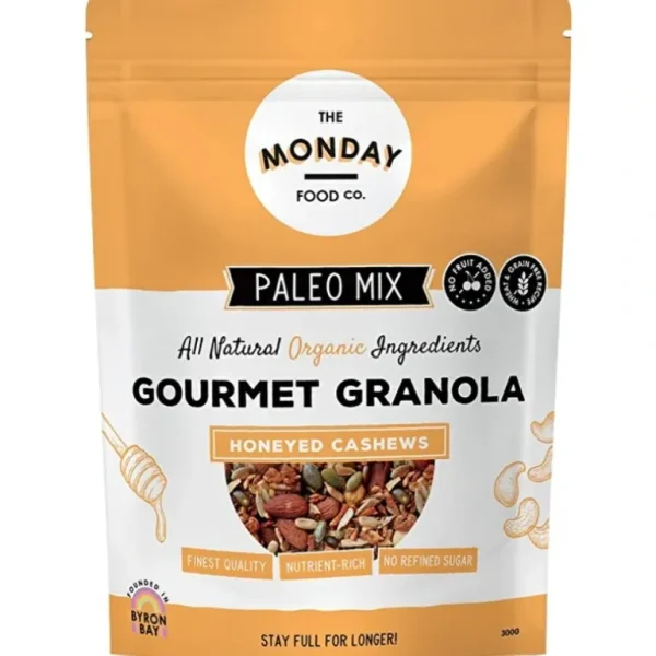 Hot The Monday Food Co. Keto Gourmet Granola Orange Infused Crunchy Macadamia 300g - GlowEssence Care - Embrace the Essence of Radiance with Premium Skincare Solutions
