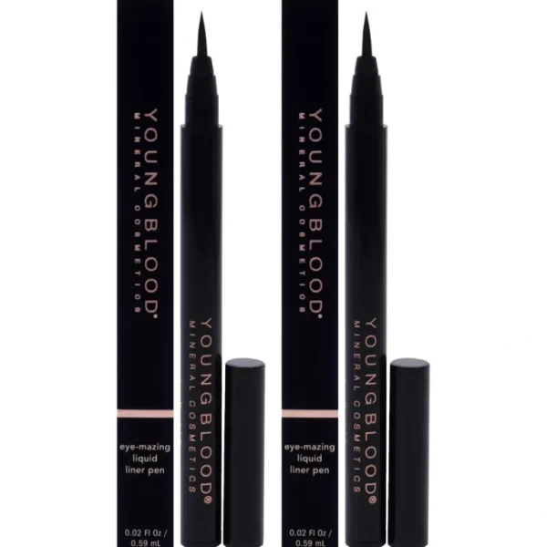Best Youngblood Eye-Mazing Liquid Liner Pen - Noir by Youngblood for Women - 0.02 oz Eyeliner - Pack of 2 - GlowEssence Care - Embrace the Essence of Radiance with Premium Skincare Solutions